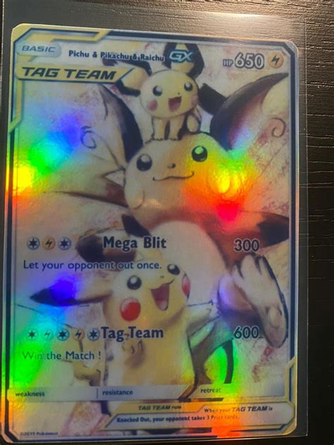 Pokemon Raichu Mega Evolution Card