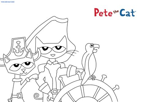 Ausmalbilder Pete the Cat . Malvorlagen zum Ausdrucken