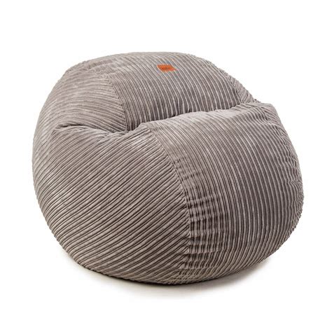 Convertible Bean Bag Chair // Terry Corduroy // Gray (Full) - CordaRoy ...