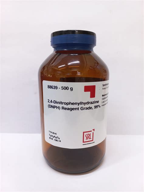 2,4-Dinitrophenylhydrazine (DNPH) Reagent Grade, 99% | Organic ...