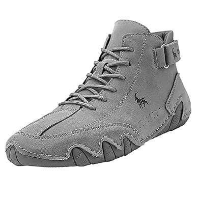 Buy Beck Italian Handmade Suede High Shoes, Men's Waterproof Casual Non ...