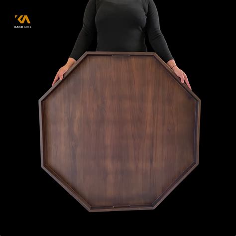 Octagonal Large Ottoman Tray, Table Top, Wooden Tray for Ottoman, Farm ...