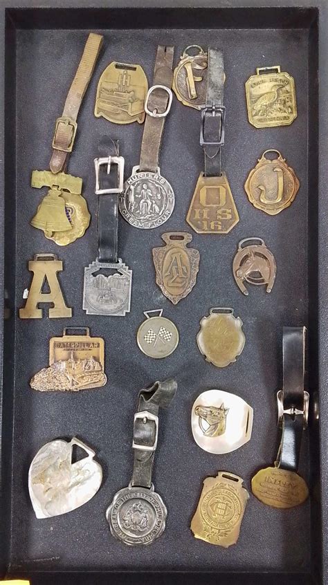 Lot - (20) Antique & Vintage Watch Fobs