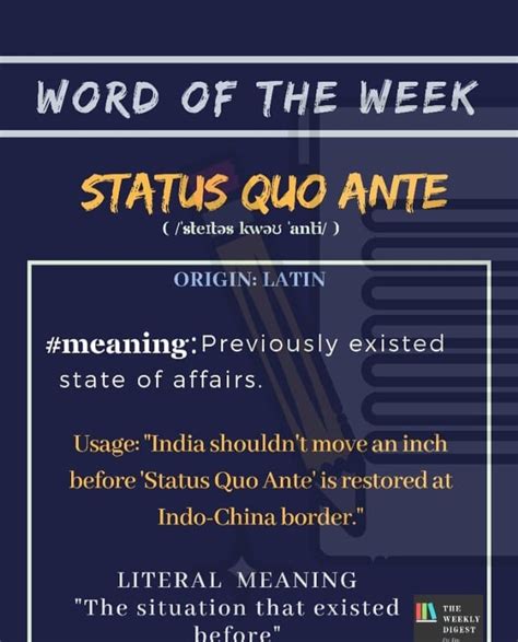 Status Quo Meaning Medicine at Joanne Mattes blog