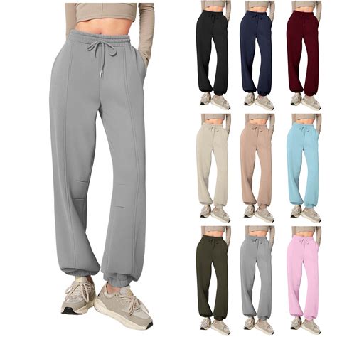 Bmawag Women Sweatpants with Pockets Plus Size Leisure Sport Yoga Pants ...