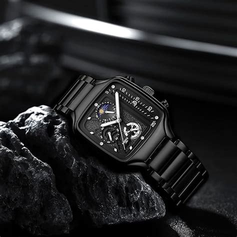 AL2573 Black Stainless Steel Analog Watch – Alix Store