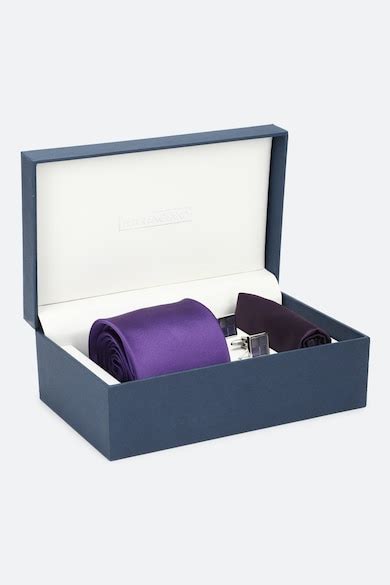 Buy Men Purple Solid Tie Pocket Square And Cufflink Online - 713802 ...