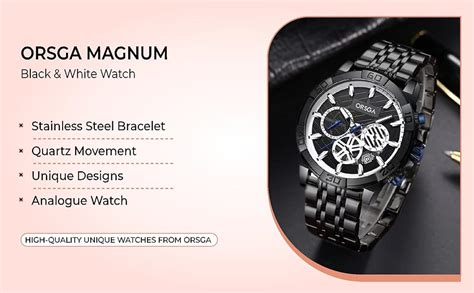 ORSGA Magnum Analog Dial Waterproof Chronograph Quartz Watches with ...