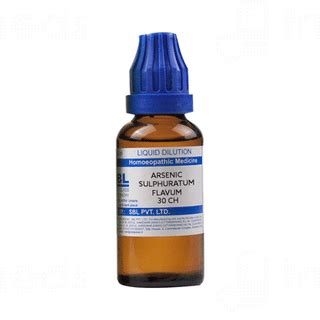 Sbl Arsenic Sulphuratum Flavum 30 Ch Dilution 30 Ml - Uses, Side ...