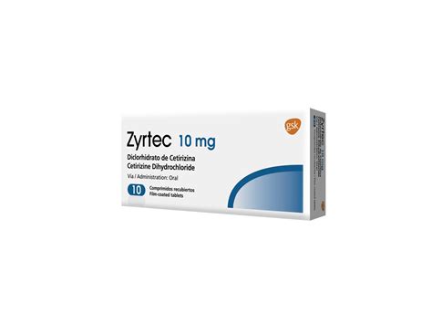 ZYRTEC 10 MG 10 TABLETAS - Carol Tienda Online