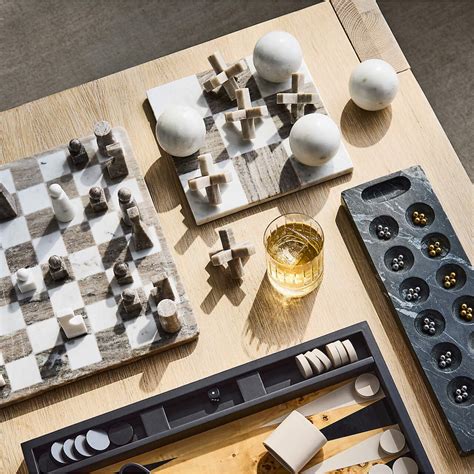 Marble Post Modern Chess Game | Crate and Barrel UAE