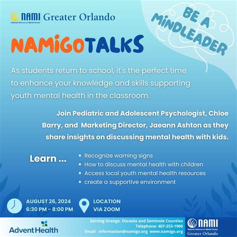 NAMI Greater Orlando on LinkedIn: #backtoschool #beamindleader