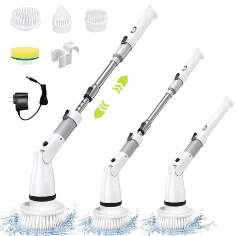 Fixdono Electric Spin Scrubber, Cordless Power Brush with 4 Heads, For ...