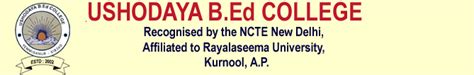 Welcome - Ushodaya B.Ed College