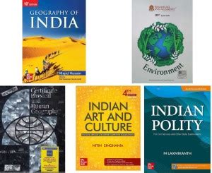 Top Combo Book Of 5 (Geography Of India + Environment+ Certificate ...