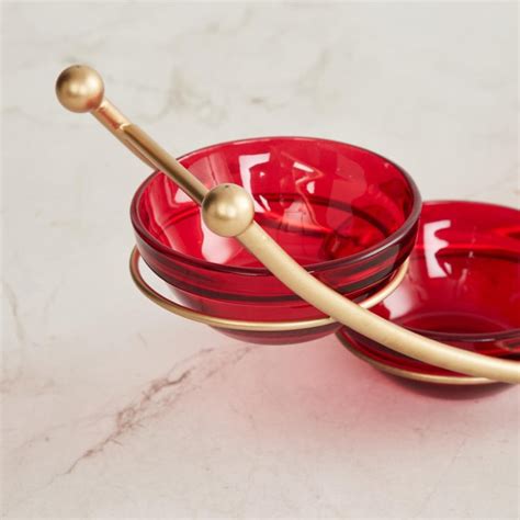 Buy Ananta Red Solid Metal T-Light Holder with Stand - Set of 5 from ...