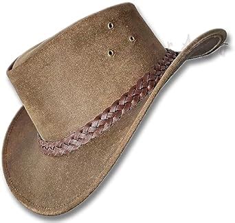 Buy Oztrala~ Oiled Leather Hat Australian Jacaru Outback Aussie Western ...