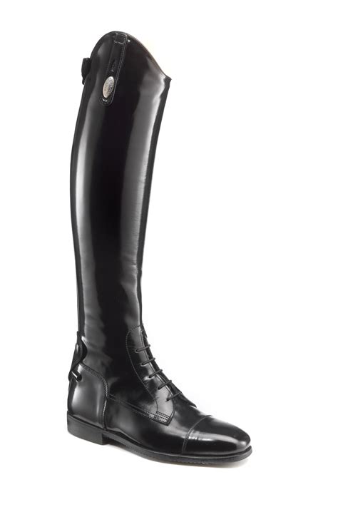 Parlanti America Zip 2 Shiny Black Leather Riding Boots