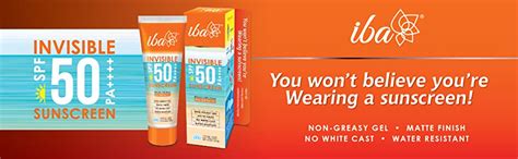Iba Invisible Spf 50 Sunscreen Pa++++ For All Skin Types Gel Based Oil ...