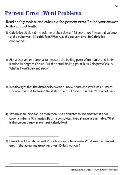 Image result for Percentage Error Questions