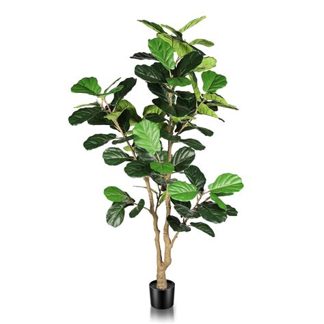 Artificial Fiddle Leaf Fig Tree - 6ft Artificial Plant Large Fake Fig ...