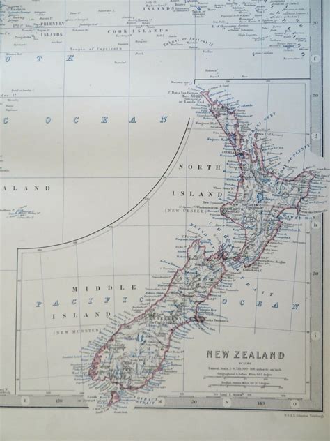 Oceania Australia New Zealand Indonesia Polynesia 1865 Johnston large folio map: (1865) Map ...