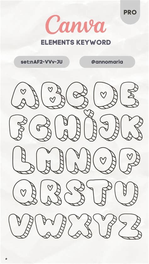 Editable Bubble Letter Template