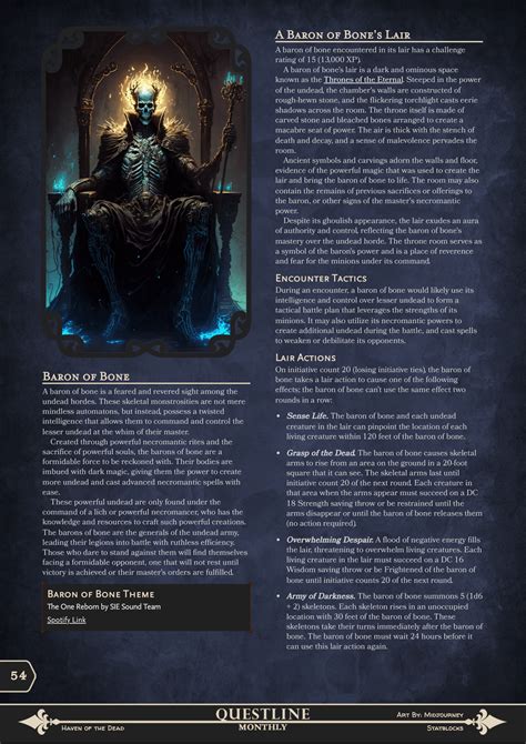 Baron of Bone - Risen to Rule for Eternity [Questline Monthly] : r ...