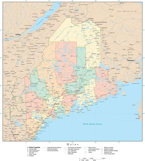 Maine Counties Map With Towns at Leigh Davis blog