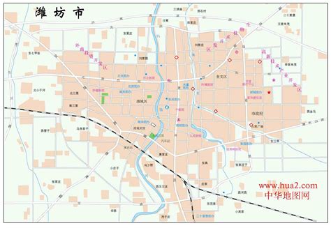 潍坊市区区域划分图,潍坊五区划分,奎文区街道划分_大山谷图库
