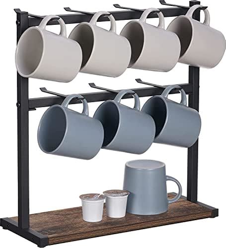 INDIAN DECOR 38555 Coffee Mug Stand for Kitchen Countertop, 2 Tier ...