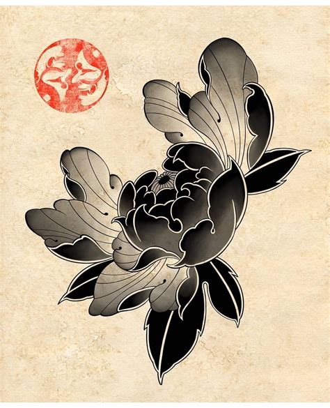 flower drawing japanese