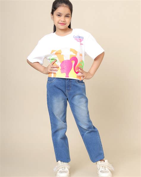 Barbie Printed Boxy Fit Tshirt For Girls – Kidsville
