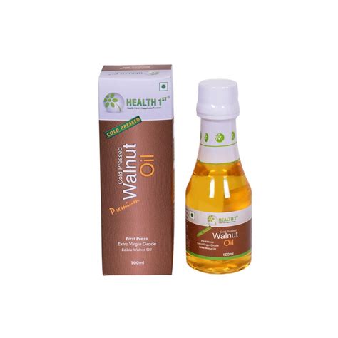 HEALTH 1st Cold Pressed Walnut Oil, 100 ml : Amazon.in: Grocery ...