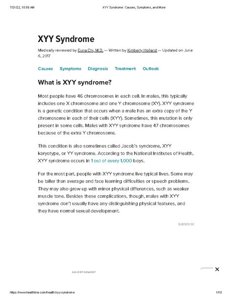 Xyy Syndrome Karyotype