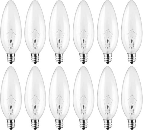 LinMiFo 12-Pack 40W 120V Incandescent Candle Light Bulbs Dimmable ...