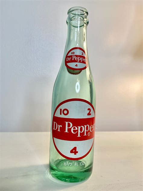 1950s 10-2-4 Dr Pepper glass Bottle 6 1/2 oz | Etsy