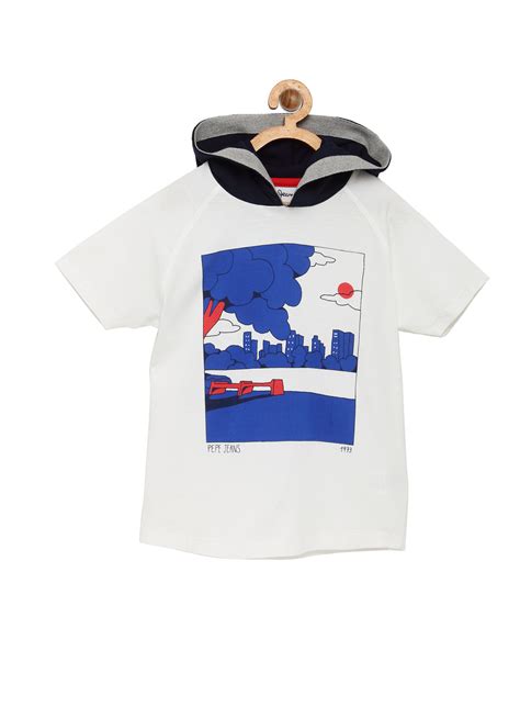 Hotshot Jr Ss Hoodie Graphic Tee | Pepe Jeans India
