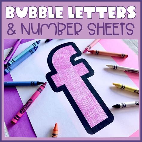 Bubble Letter and Number Sheets and Half Sheets - Etsy