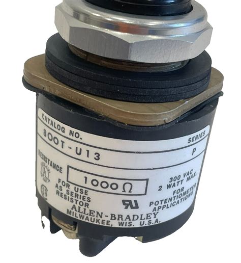 ALLEN BRADLEY 800T-U13 POTENTIOMETER UNIT SERIES P 800TU13 NEW, SURPLUS ...