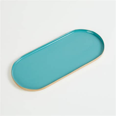 Buy Splendid Metal Oval Decorative Tray from Home Centre at just INR 799.0