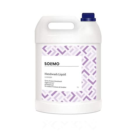 Amazon Brand - Solimo Liquid Handwash, Refill Can | Lavender | 5 Litre ...