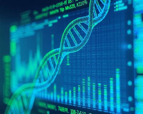 Dna strand analysis visualization on computer screen | Premium AI ...