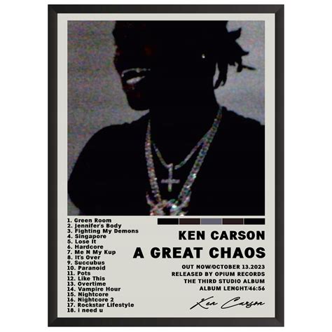 Ken Carson A Great Chaos Plakat Obraz z albumem w ramce Prezent • Cena ...