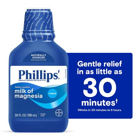 Phillips' Milk of Magnesia Liquid Laxative, Original, 26 fl oz HSA/FSA ...