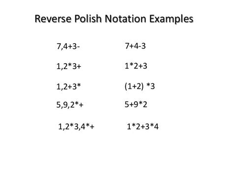Image result for Reverse Polish Notation Examples