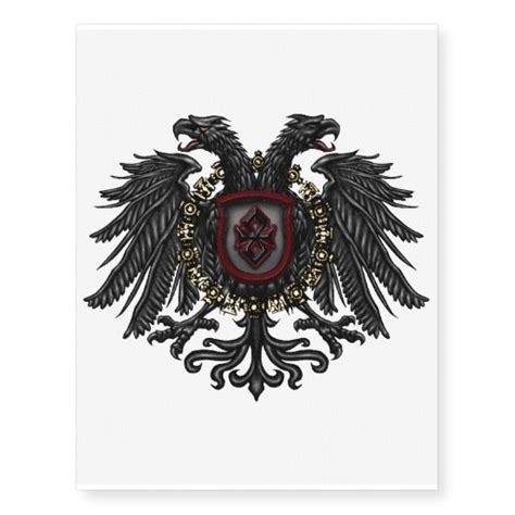 Two-Headed Phoenix Crest Ænigma Graphic Design Temporary Tattoos ...