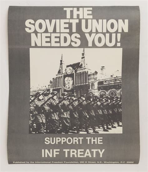 ORIGINAL COLD WAR ERA INF TREATY PROPAGANDA POSTER