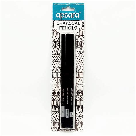 Charcoal Asso Pencils Pack-3 7000954 Camlin – Itsy Bitsy