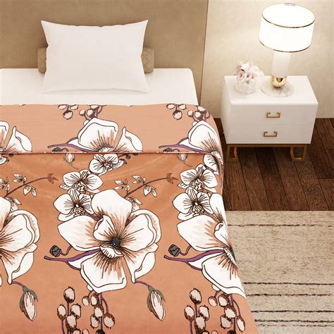 Finley 300 GSM Brown Floral Single Size Blanket – StoryAtHome.com